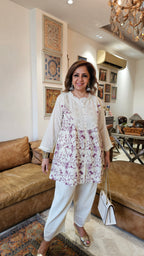 Stunning Mul Cotton 2 piece Set With floral thread work