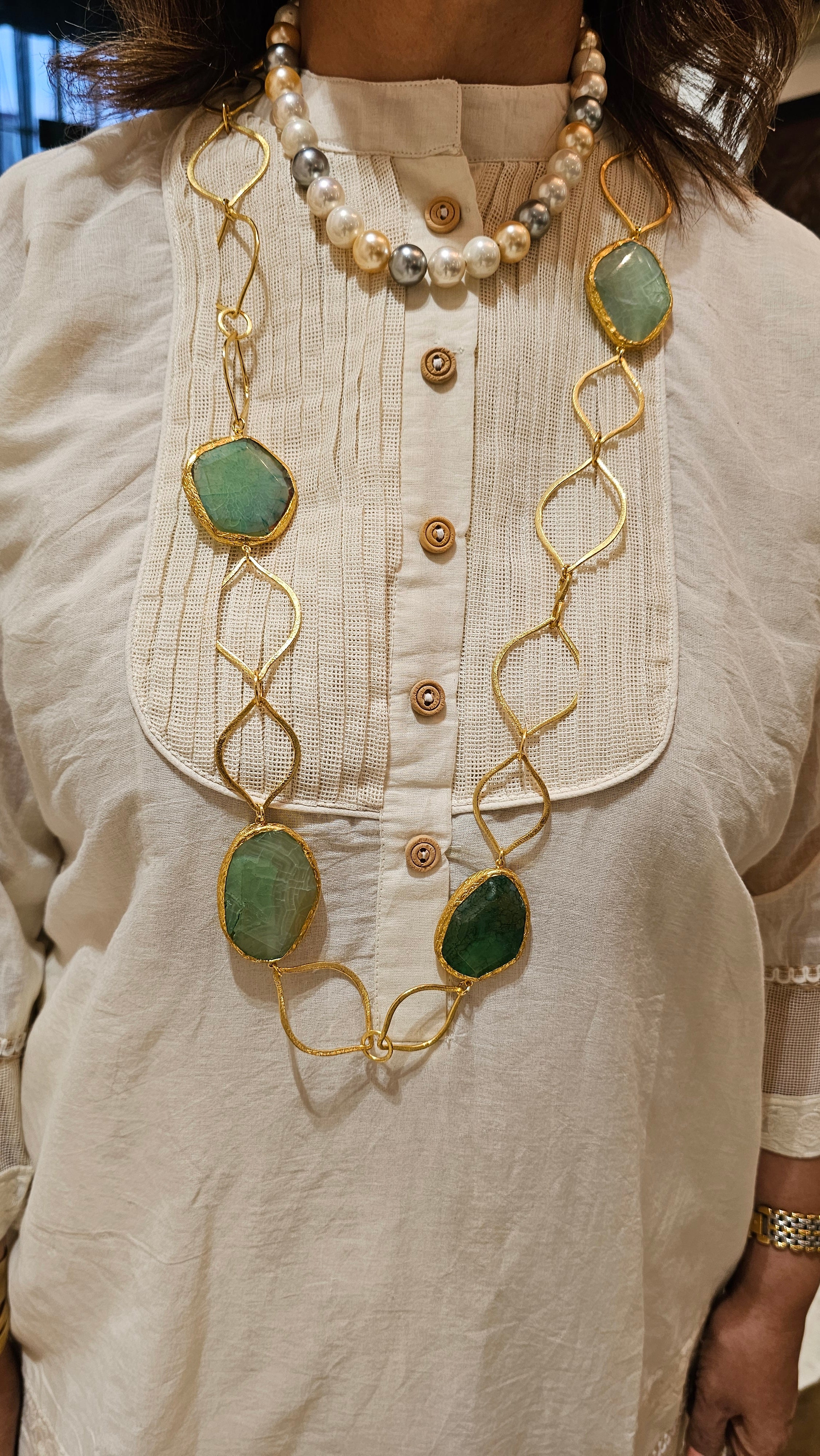 Beautiful Mul Cotton Top & Bottom with Thread work