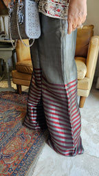 Wispy Tissue Silk Fabric Outfit with Full Hand Embroidery Work