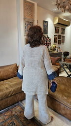 Breezy Cotton Jute Outfit Embellished with Sequence & Lace work