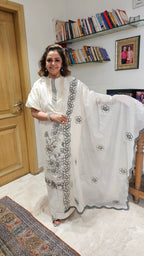 Stunning Mul - Mul & Unstitched 3 Piece Set with Applique Work