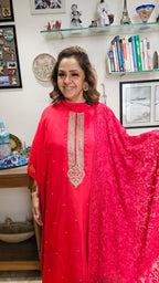 Adorable Organza Top & Bottom with Heavy Thread work Dupatta