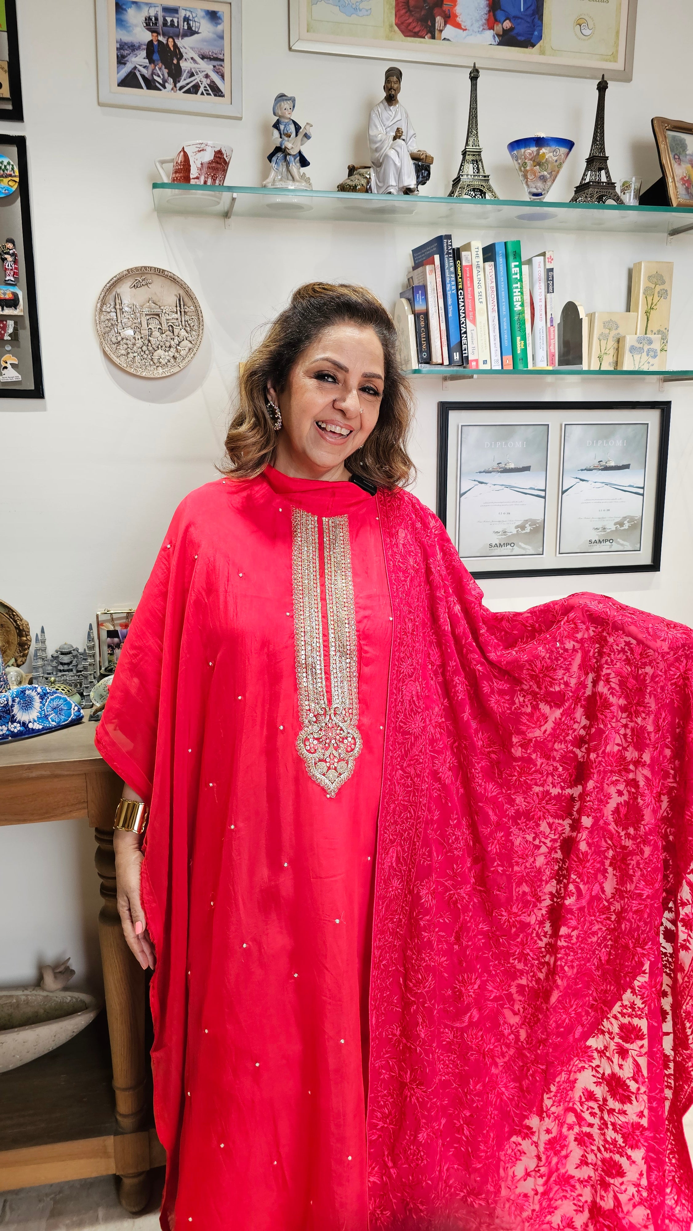 Adorable Organza Top & Bottom with Heavy Thread work Dupatta