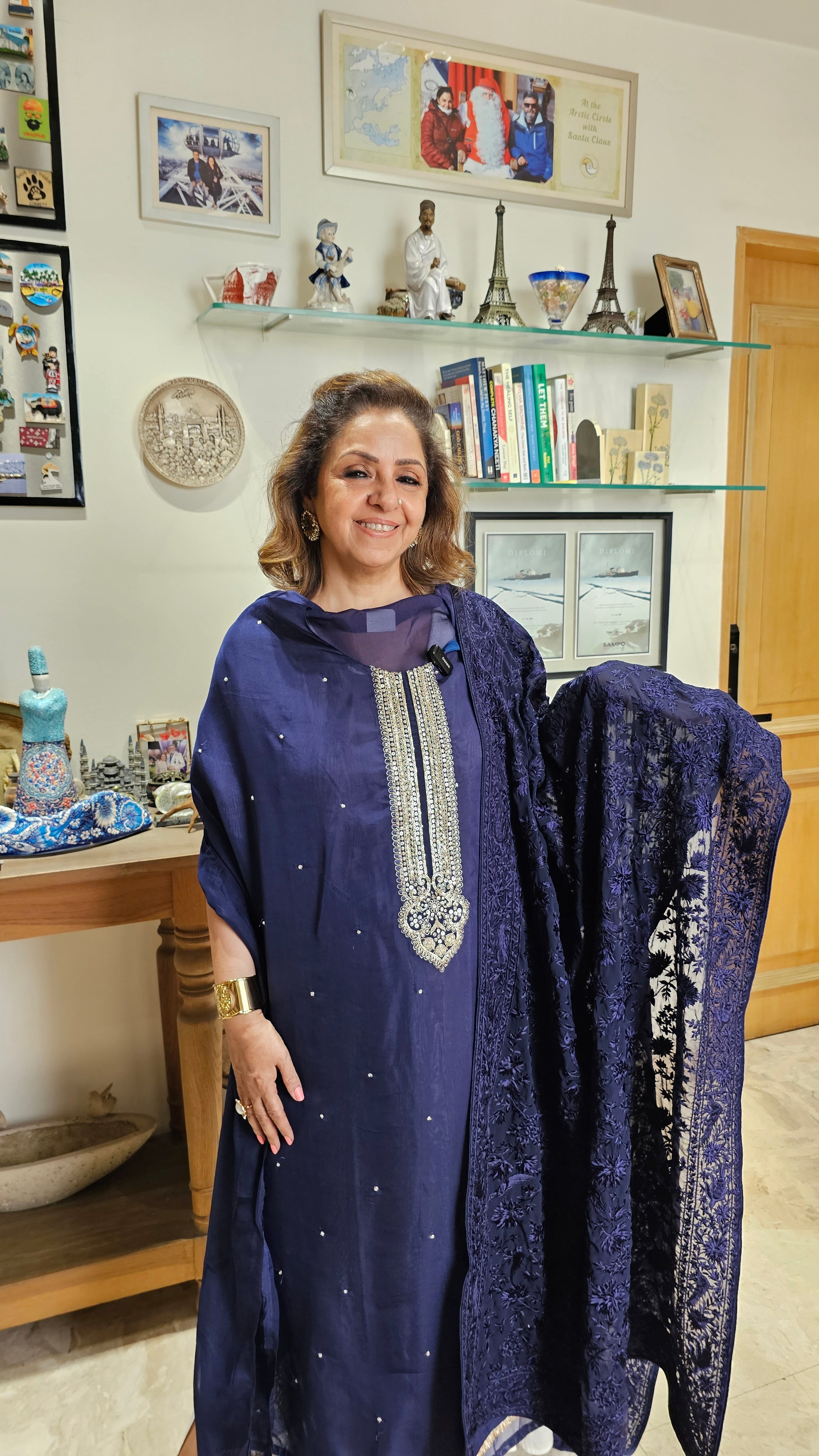 Adorable Organza Top & Bottom with Heavy Thread work Dupatta