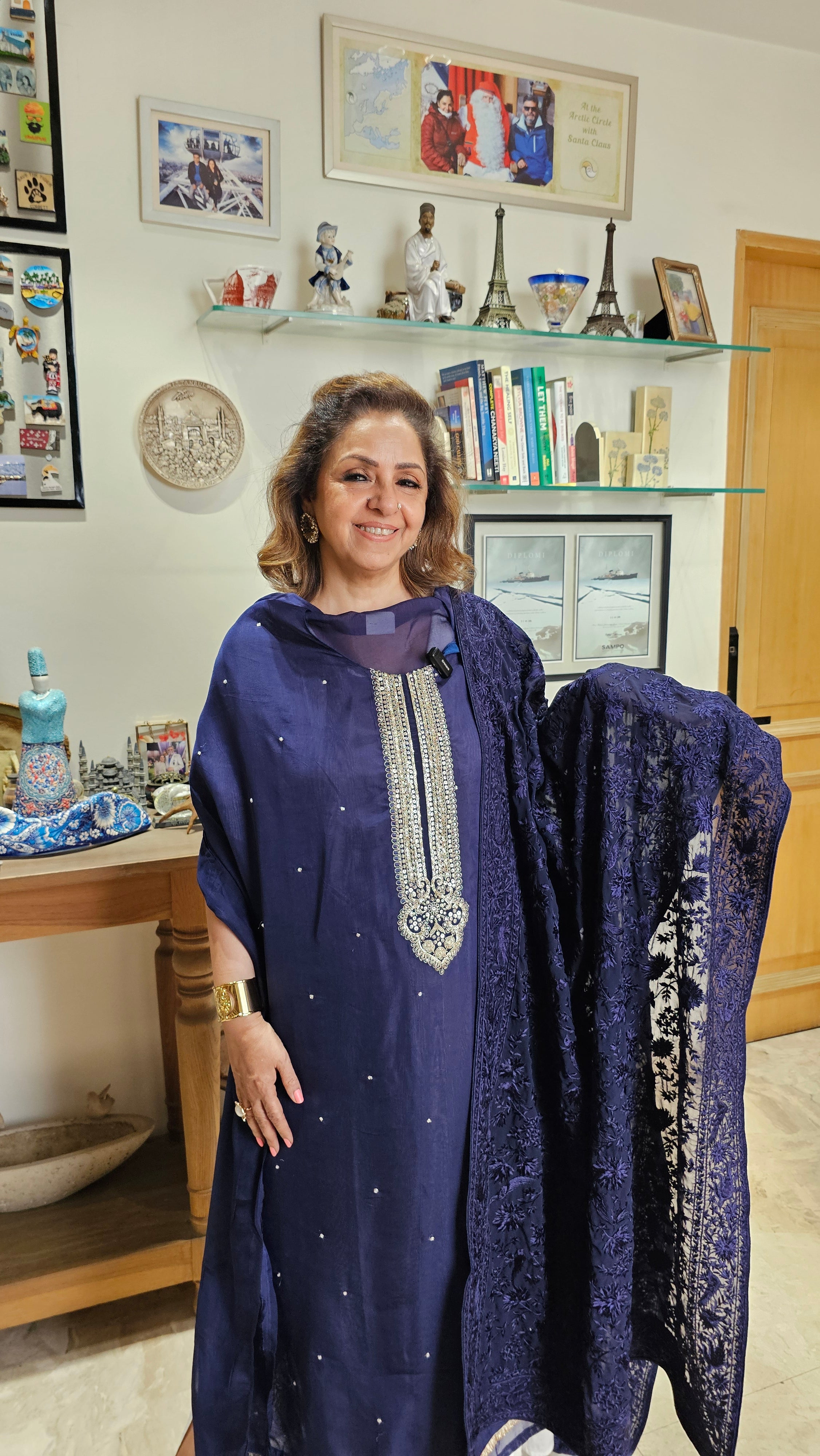 Adorable Organza Top & Bottom with Heavy Thread work Dupatta