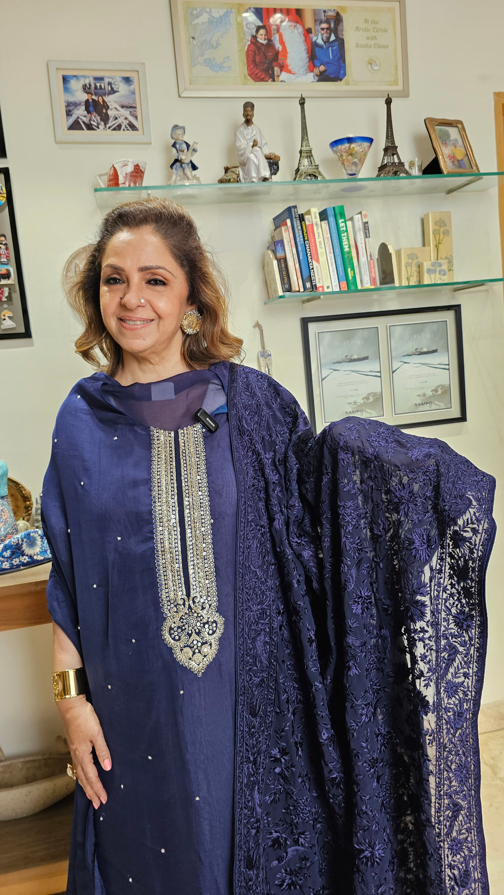 Adorable Organza Top & Bottom with Heavy Thread work Dupatta
