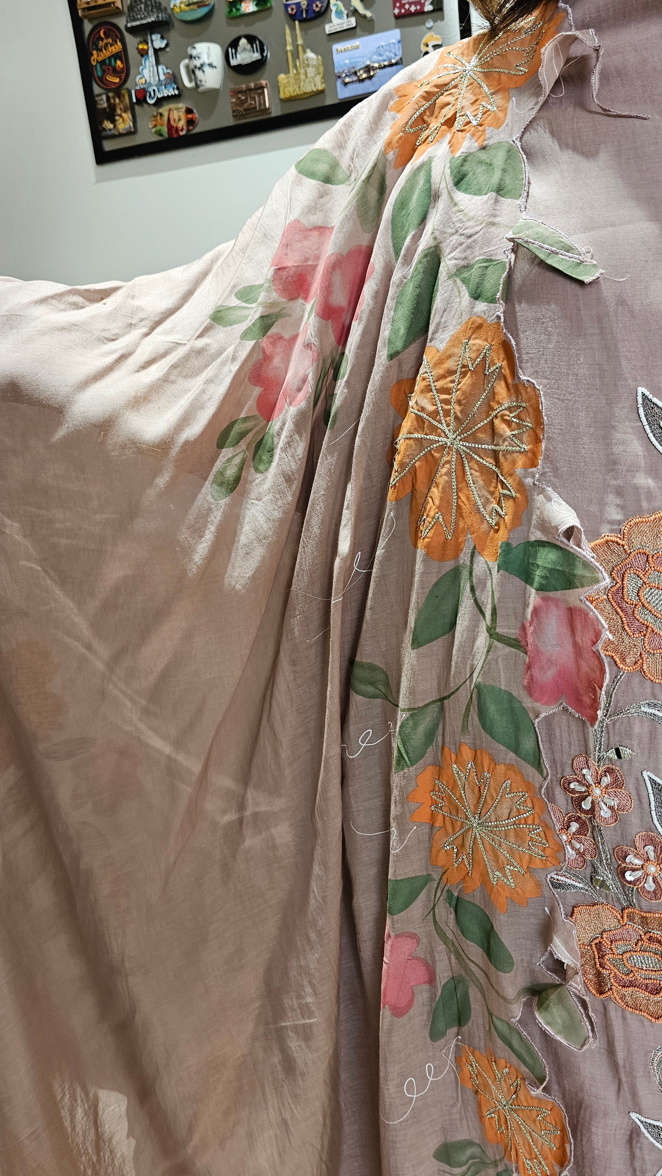 Beautiful Mul-Mul 3 Piece Set With Hand & Resham Work