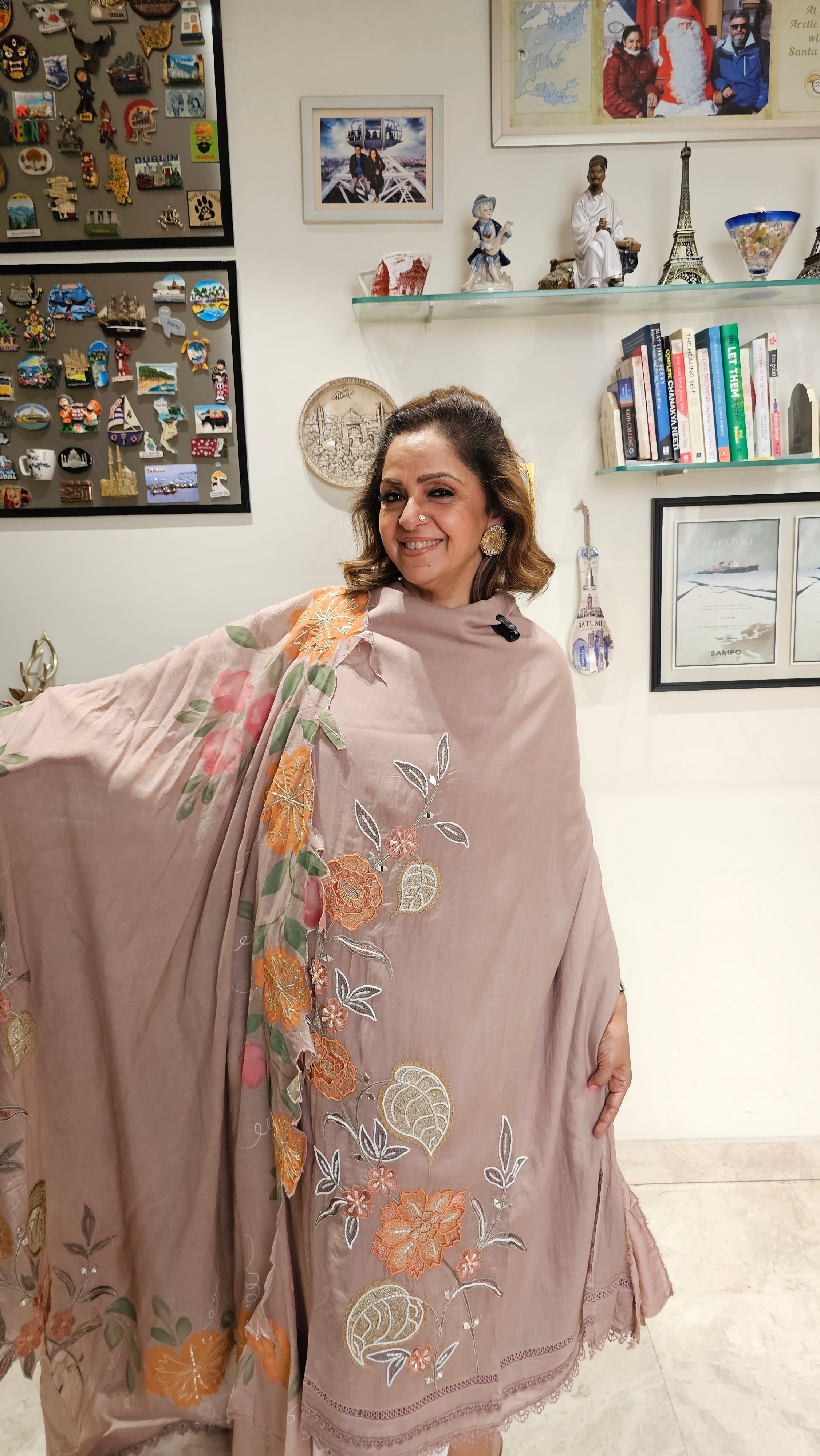 Beautiful Mul-Mul 3 Piece Set With Hand & Resham Work