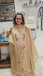 Adorable Mul Top & Dupatta and Rayon Bottom with Heavy Thread work