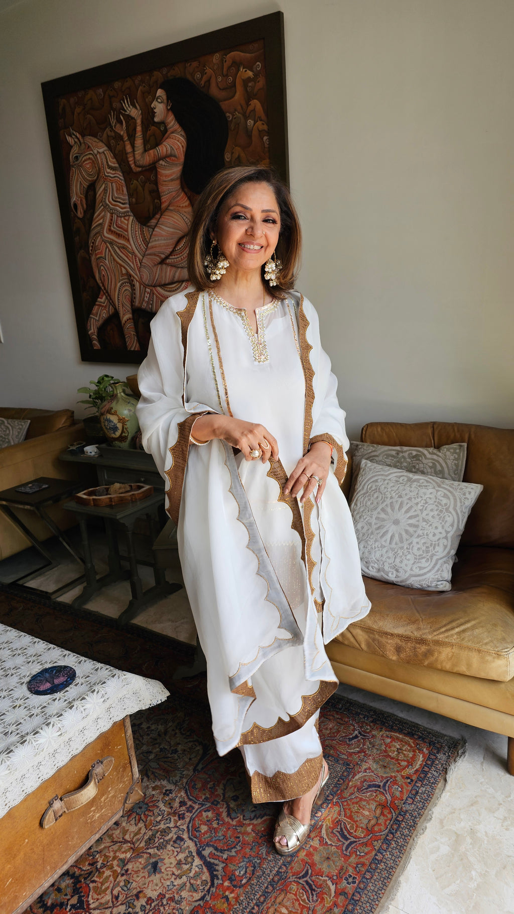 Beautiful Organza Outfit with Gota & Zari work