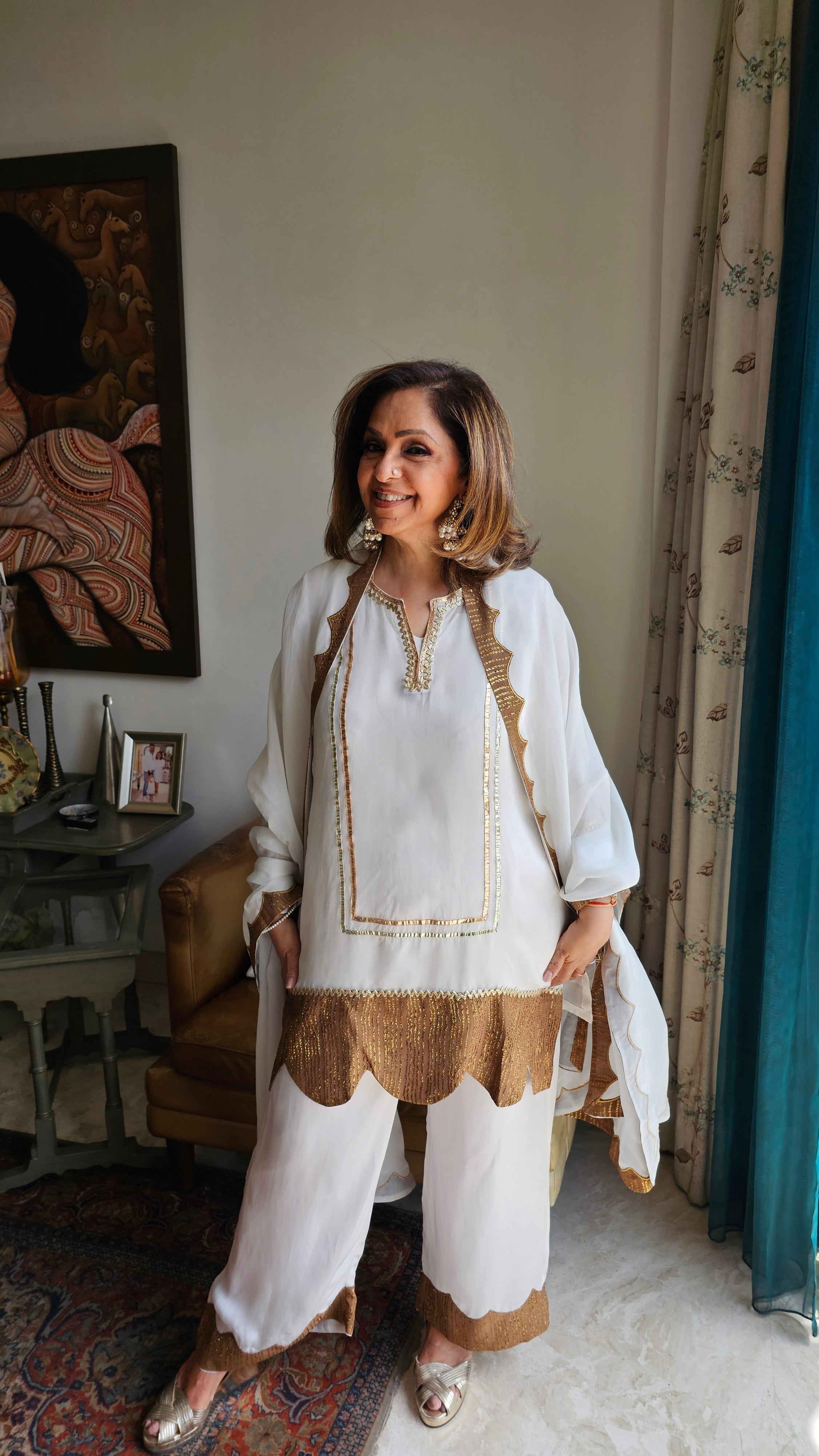Beautiful Organza Outfit with Gota & Zari work