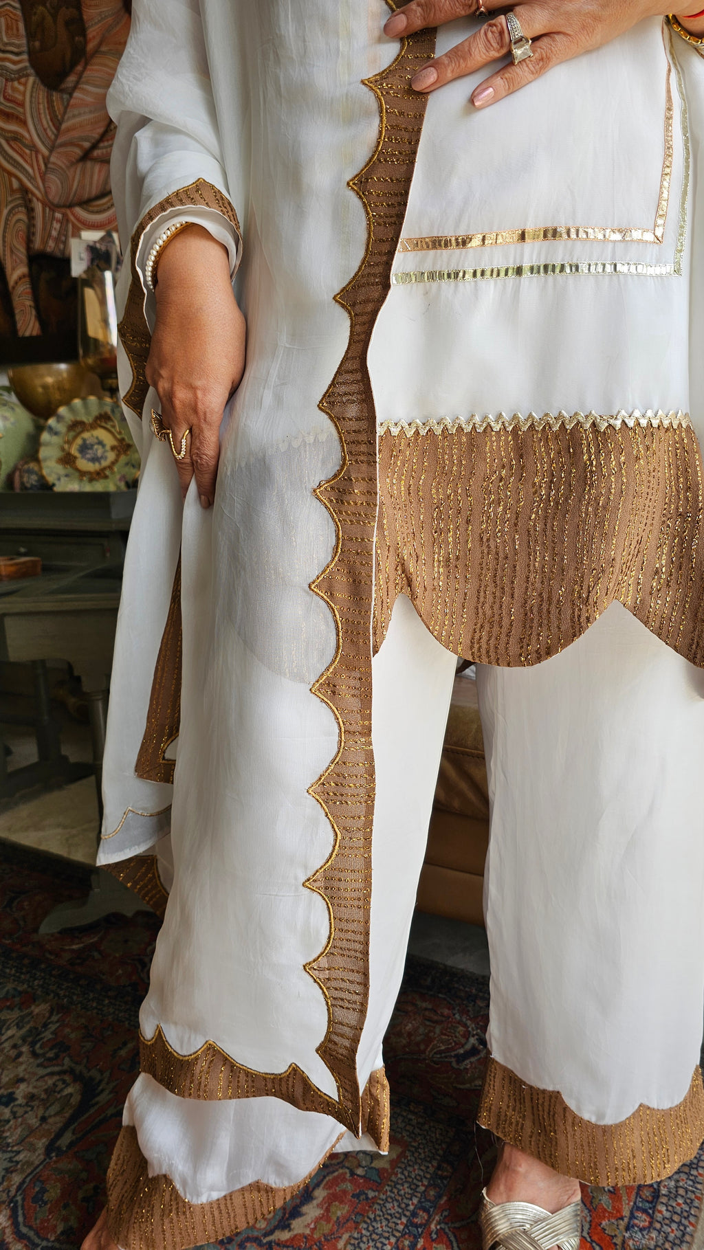 Beautiful Organza Outfit with Gota & Zari work