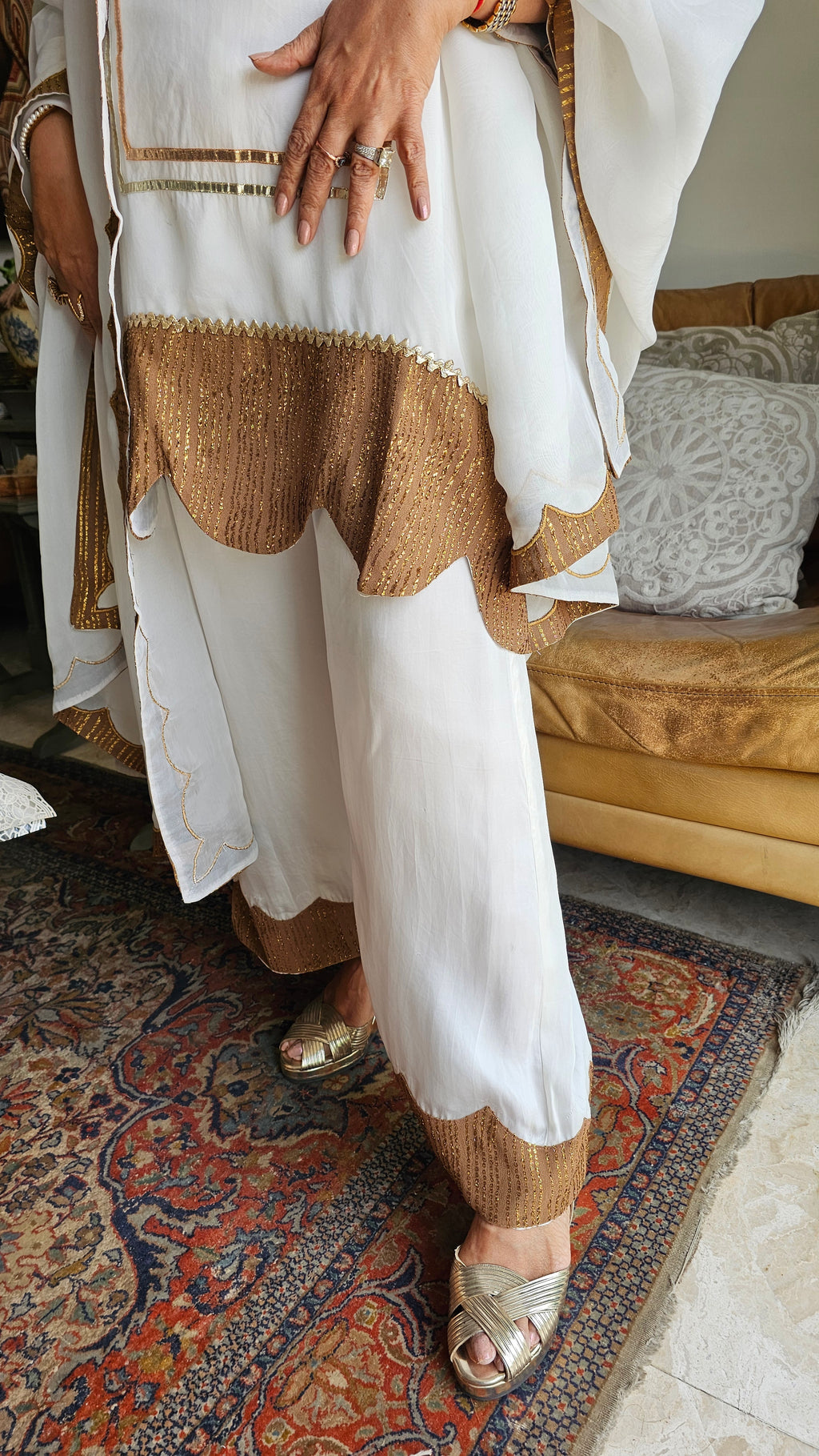 Beautiful Organza Outfit with Gota & Zari work