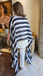Beautiful Cotton Embroidered Pants with Cotton Pintucks Shirt with Georgette Printed Cape