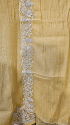 Stunning Mul Fabric Suit trimmed With Thread & Embroidery