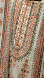Beautiful Digital Printed Mul Fabric Suit trimmed With Hand Work