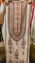 Beautiful Digital Printed Mul Fabric Suit trimmed With Hand Work