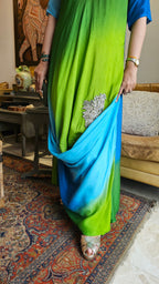 Breezy Cotton Silk Dress With Zari, Dabka & Sequins work