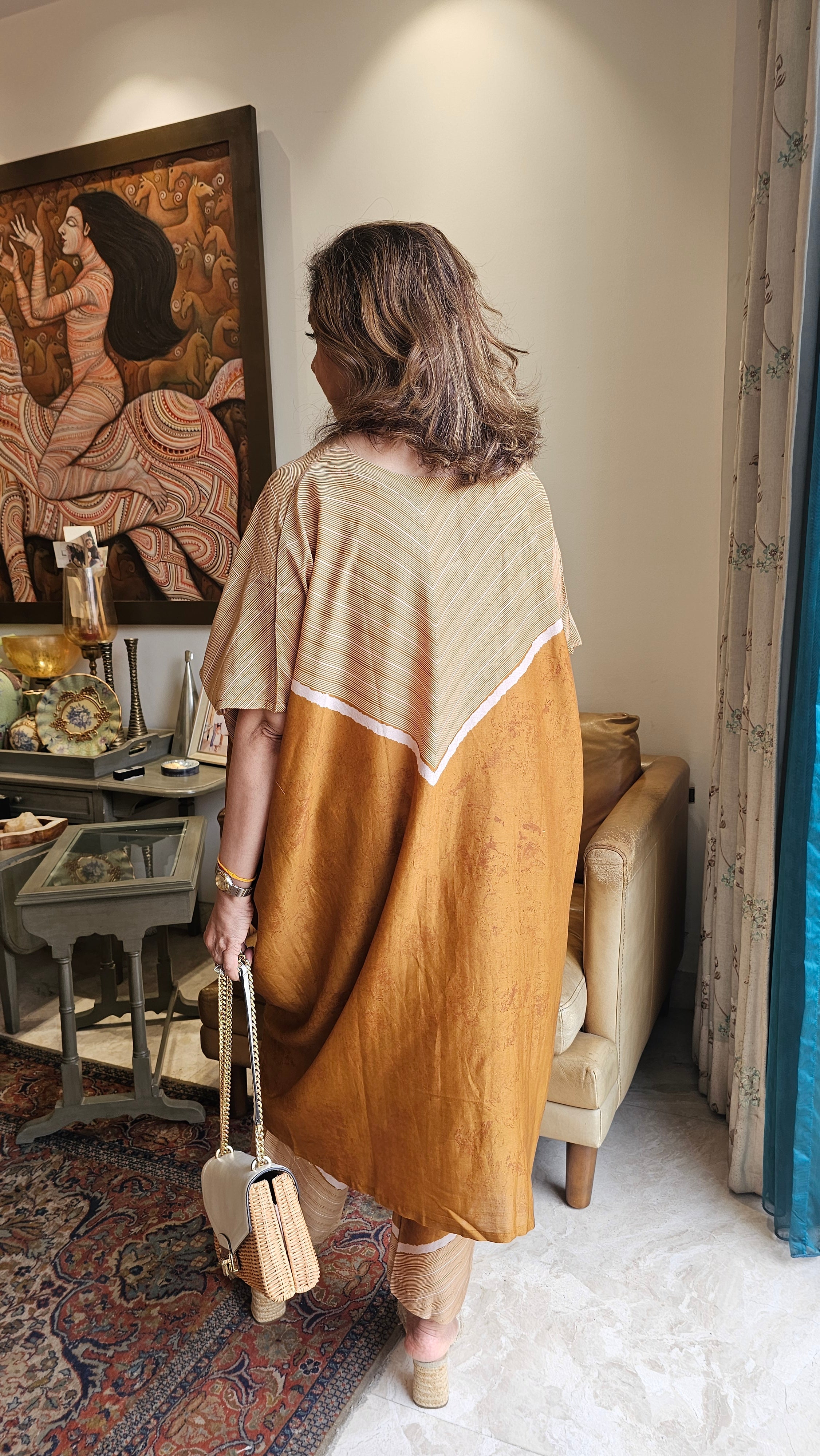 Beautiful Digital printed Cotton Kaftan Co-ord Set