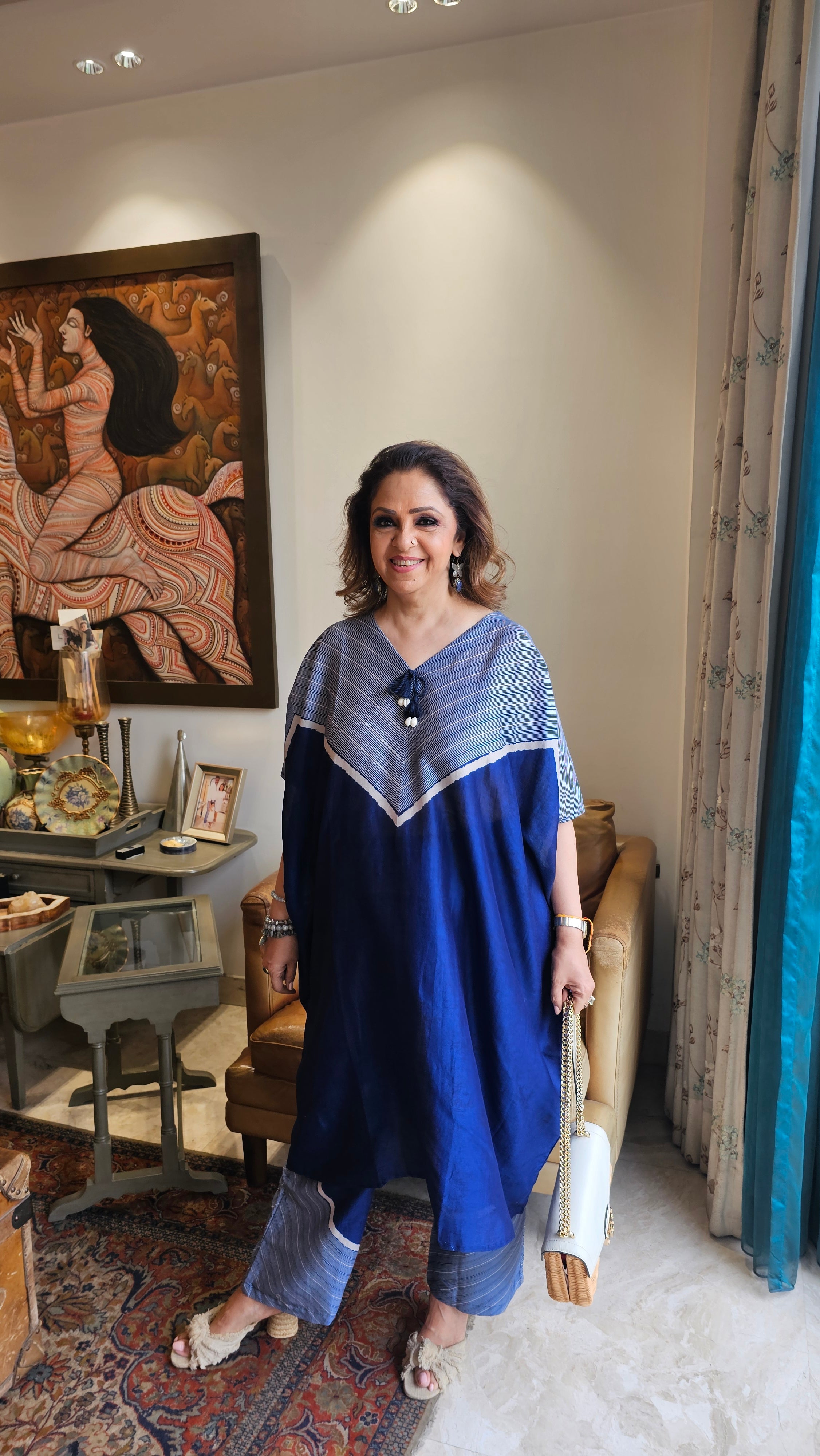 Beautiful Digital printed Cotton Kaftan Co-ord Set