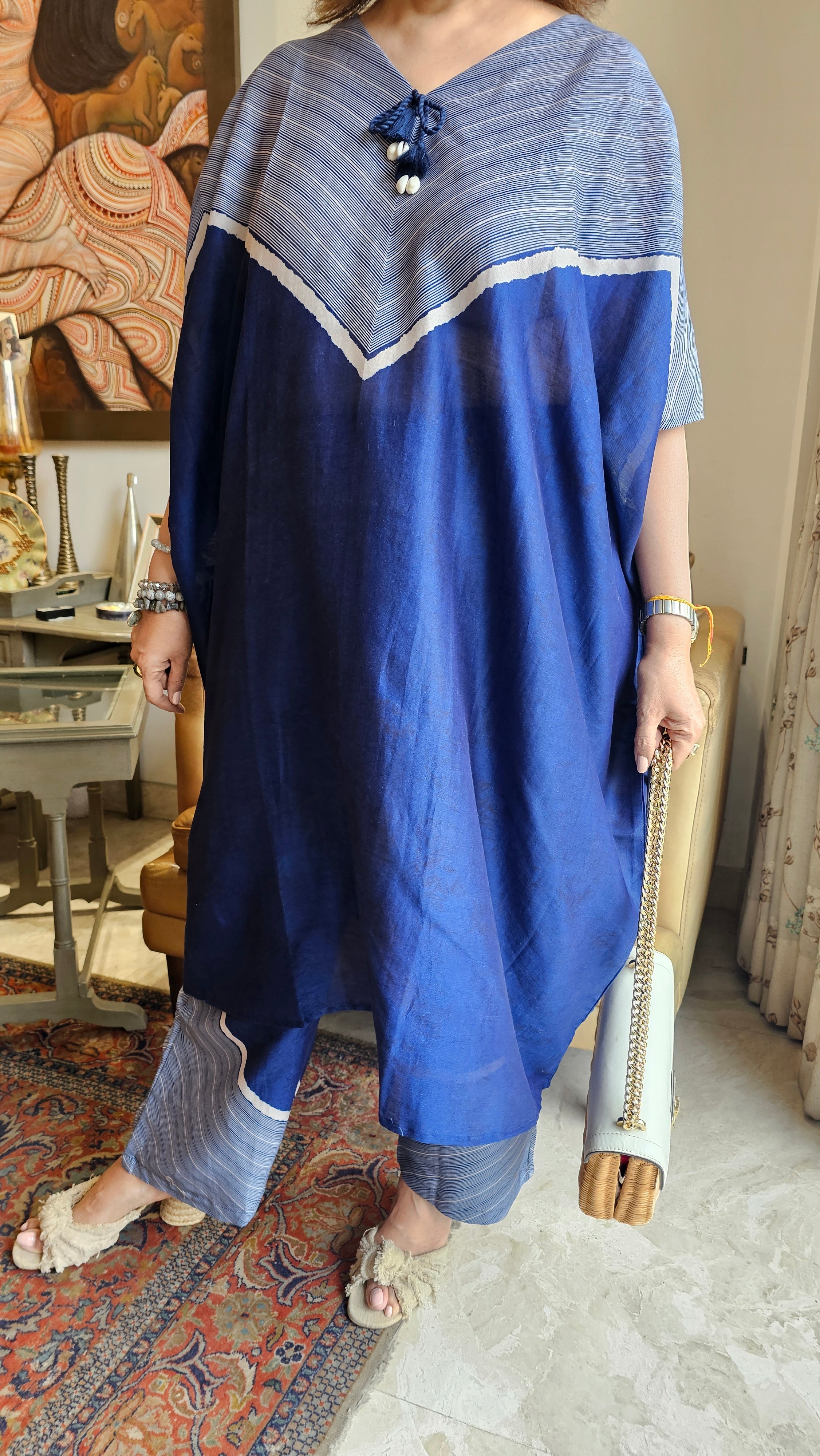 Beautiful Digital printed Cotton Kaftan Co-ord Set