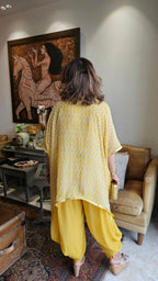 Beautiful Organza Top Embellished with Mirror & Latkan Work and with Georgette Bottom