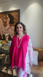 Stunning Tie & Dye Printed Cotton Silk Kaftan Co-ord Set