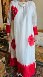 Gorgeous Tie & Dye Printed Mul Chanderi Top & Bottom With Thread Work
