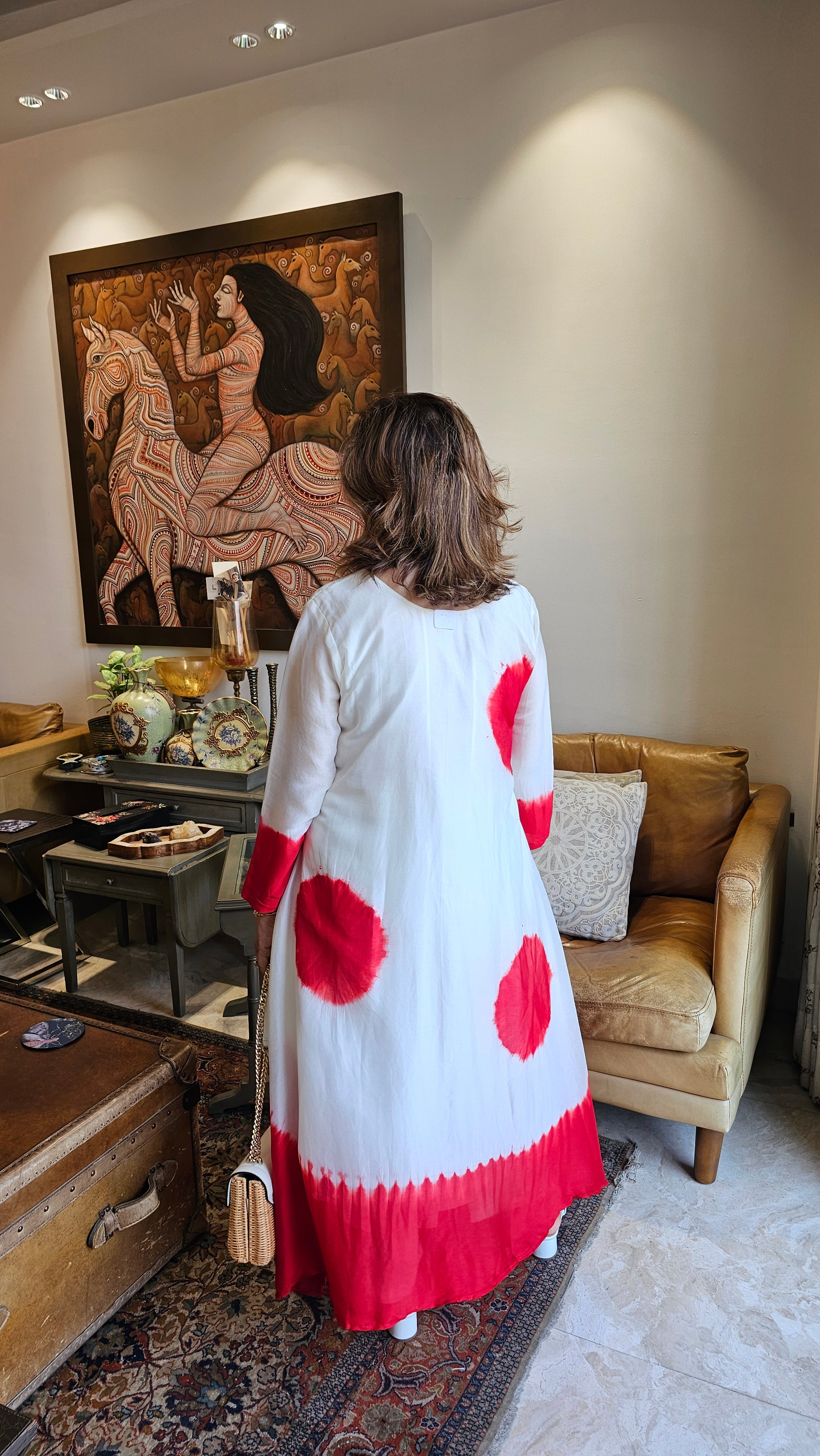 Gorgeous Tie & Dye Printed Mul Chanderi Top & Bottom With Thread Work