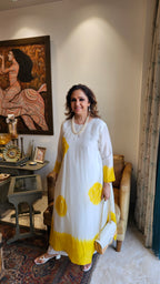 Gorgeous Tie & Dye Printed Mul Chanderi Top & Bottom With Thread Work