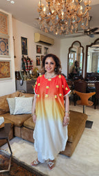 Beautiful Chanderi Co-ord Set Trimmed with Cowrie Shell Tassels