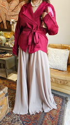 Beautiful Raw Silk Top with Crepe Bottom Outfit