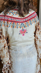 Beautiful Crepe Digital Printed Kaftan Outfit With Zari & Pearl Work