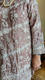 Stunning Cotton Silk Outfit Embellished with Thread & Sequins Work