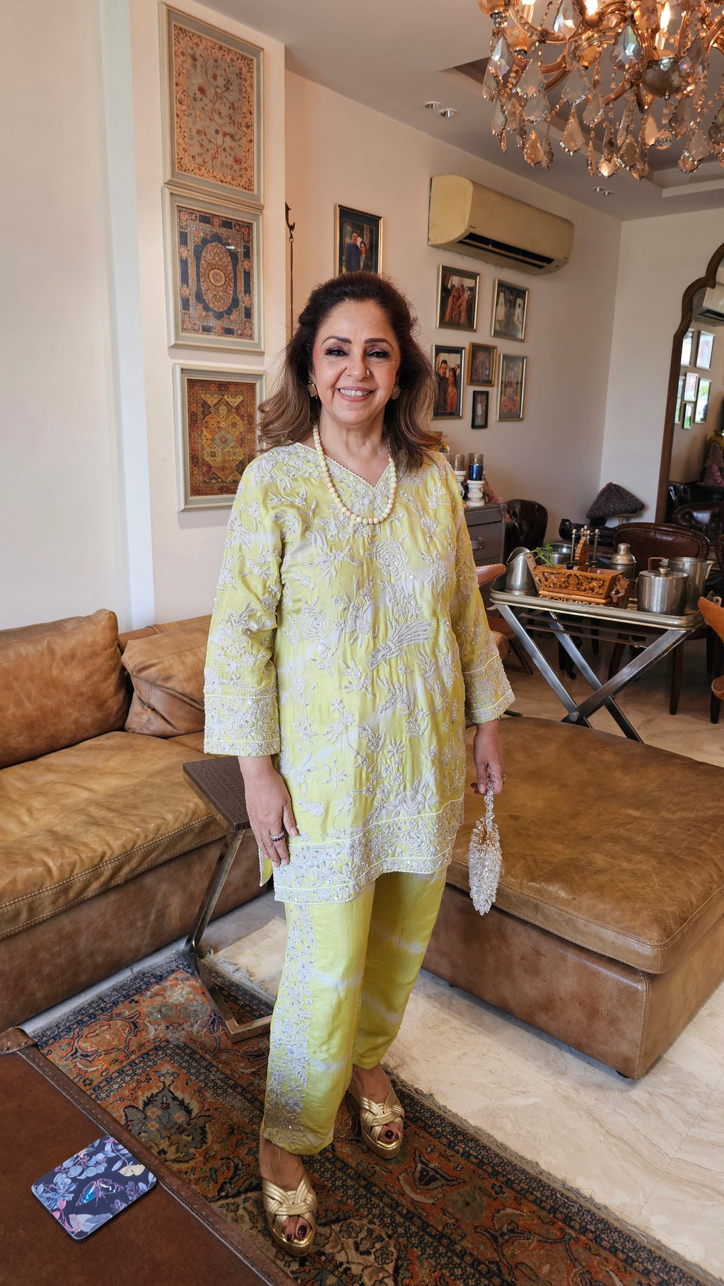Stunning Cotton Silk Outfit Embellished with Thread & Sequins Work