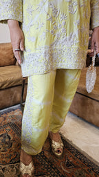 Stunning Cotton Silk Outfit Embellished with Thread & Sequins Work