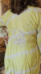 Stunning Cotton Silk Outfit Embellished with Thread & Sequins Work