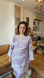 Stunning Cotton Silk Outfit Embellished with Thread & Sequins Work