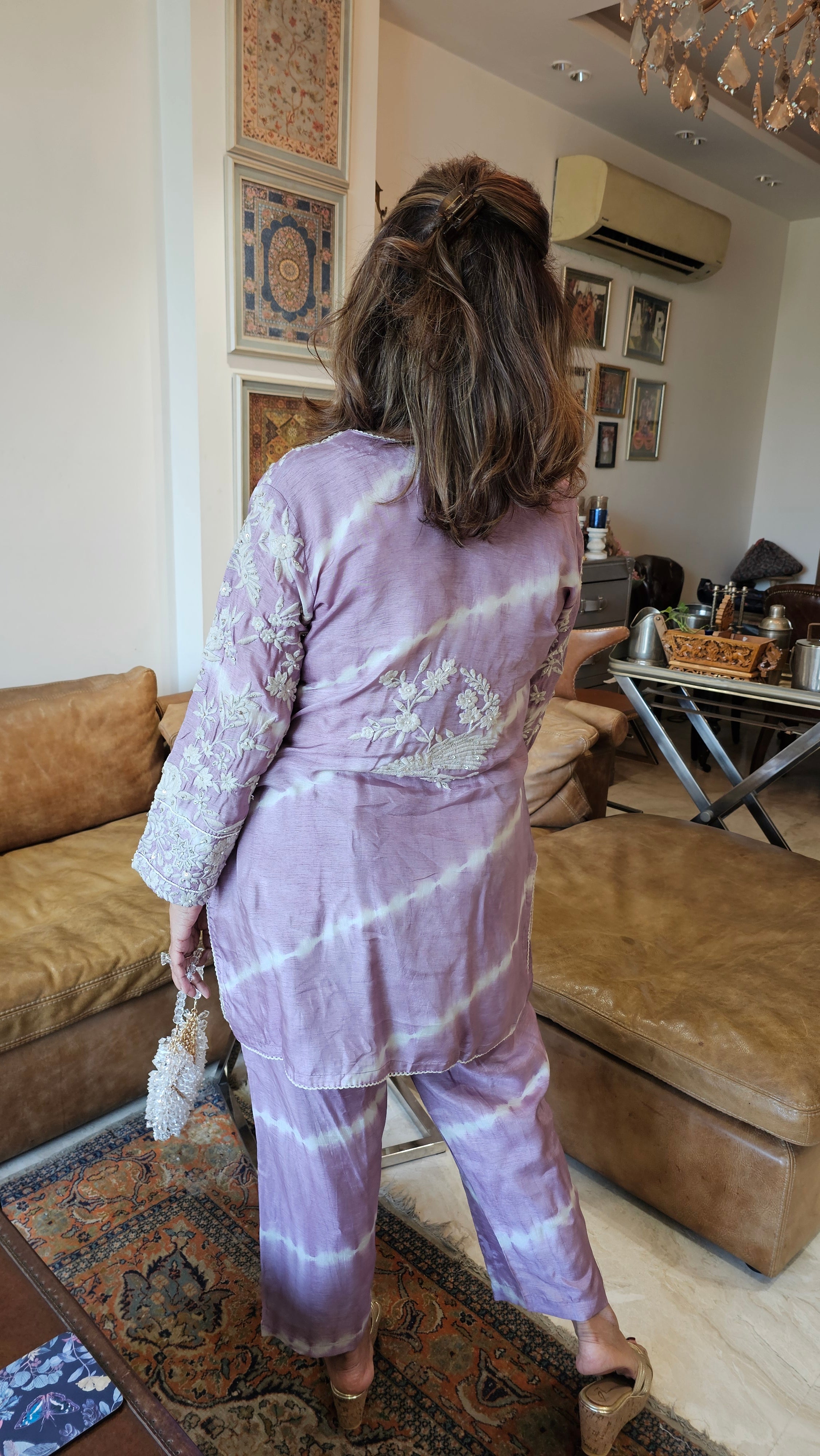 Stunning Cotton Silk Outfit Embellished with Thread & Sequins Work