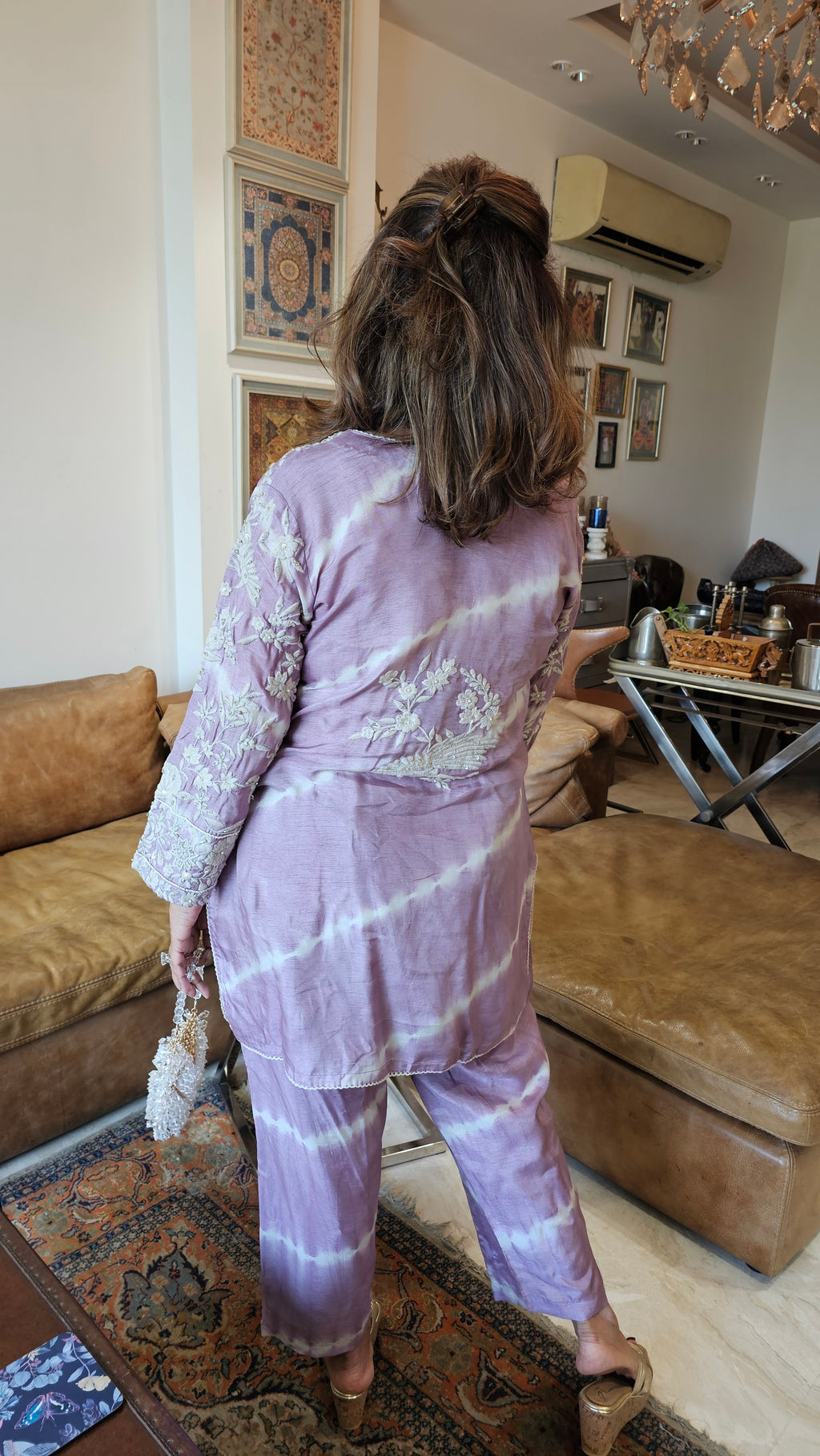 Stunning Cotton Silk Outfit Embellished with Thread & Sequins Work