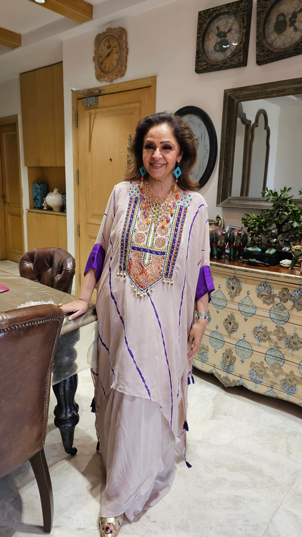 Stunning Georgette Outfit With Thread, Dabka & Pearl Work