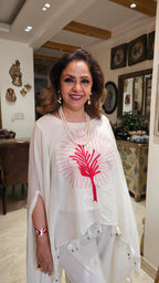 Beautiful Mul Cotton Cape Style Coord Set with Thread Work