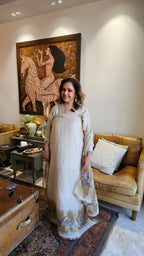 Beautiful Mul Chanderi Embellelished with Hand Embroidery