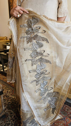 Beautiful Mul Chanderi Embellelished with Hand Embroidery