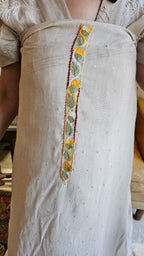 Stunning Mul Chanderi Suit with Hand Embroidery and Lace work