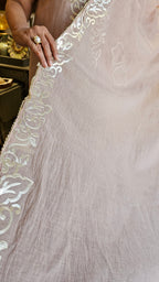 Beautiful Mul Chanderi Suit with Leather Applique Patch Work