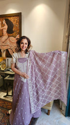 Beautiful Mul Chanderi Suit with Chikan Work