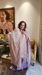 Beautiful Mul Chanderi Suit with Chikan Work