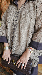 Stunning Dori Cotton Lace Fabric Co-ord with Linen Pants