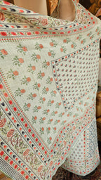 Beautiful Digital Printed Linen Suit with Pearl Embroidery